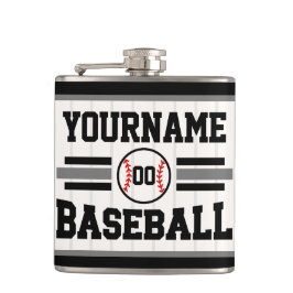 Personalisiertes Retro-Baseball-Player-Team Flachmann