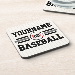 Personalisiertes Retro-Baseball-Player-Team Getränkeuntersetzer
