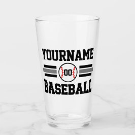 Personalisiertes Retro-Baseball-Player-Team Glas