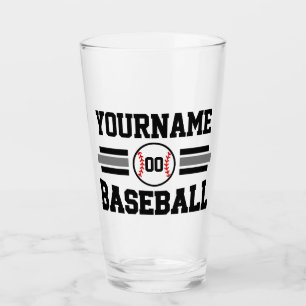 Personalisiertes Retro-Baseball-Player-Team Glas
