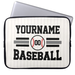 Personalisiertes Retro-Baseball-Player-Team Laptopschutzhülle