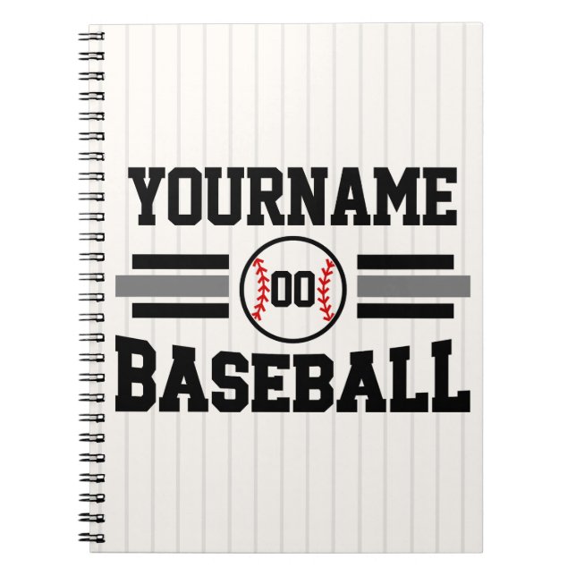 Personalisiertes Retro-Baseball-Player-Team Notizblock (Vorderseite)