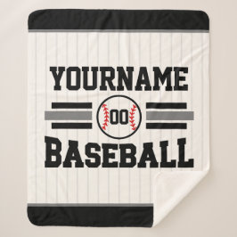 Personalisiertes Retro-Baseball-Player-Team Sherpadecke