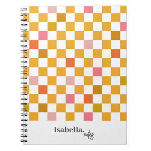 Personalisiertes Retro-Damespiel-Notizbuch Notizblock
