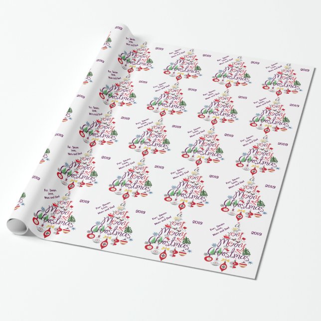 Personalisiertes Retro Geschenkpapier (Ungerollt)