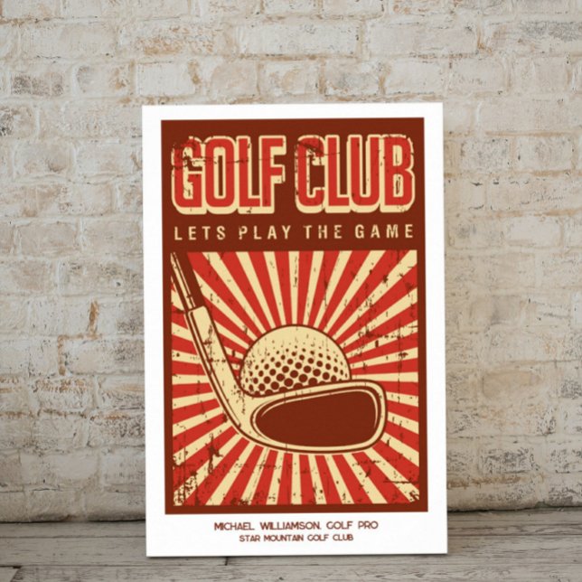 Personalisiertes Retro Golf Club Poster (Von Creator hochgeladen)