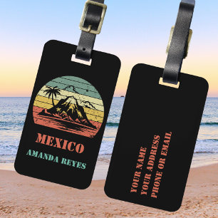 Personalisiertes Retro-Mexiko Gepäckanhänger