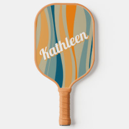 Personalisiertes Retro-Muster Pickleball Schläger
