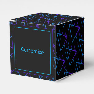 Personalisiertes Retro Neon Geometrisches Muster 2 Geschenkschachtel