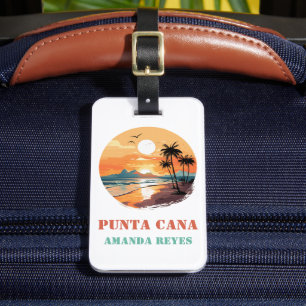 Personalisiertes Retro Punta Cana Gepäckanhänger