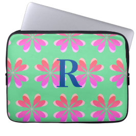 Personalisiertes Retro-Retro-Rosa Laptopschutzhülle