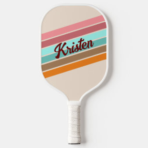 Personalisiertes Retro Strip Pickleball Paddel Schläger