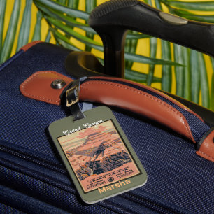 Personalisiertes Retroposter des Grand Canyon Gepäckanhänger