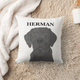Personalisiertes Reversible Black Labrador Kissen