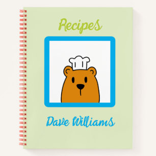 Personalisiertes Rezept für Kinder Notizbuch