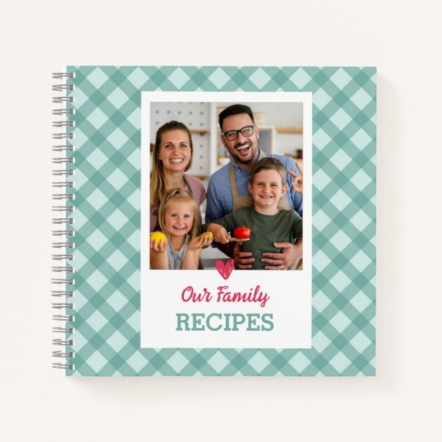 Personalisiertes Rezept-Notebook (Foto hinzufügen) Notizbuch (Vorderseite)