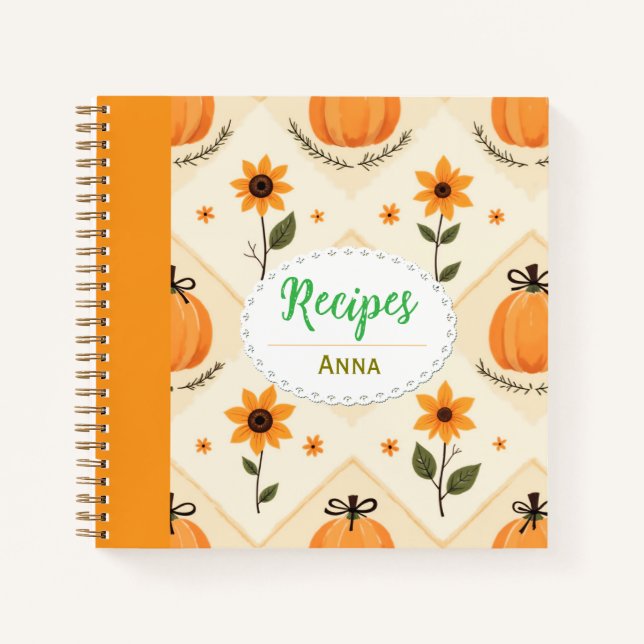 Personalisiertes Rezept-Notebook Notizbuch (Vorderseite)