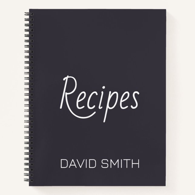 Personalisiertes Rezept Notizbuch (Vorderseite)