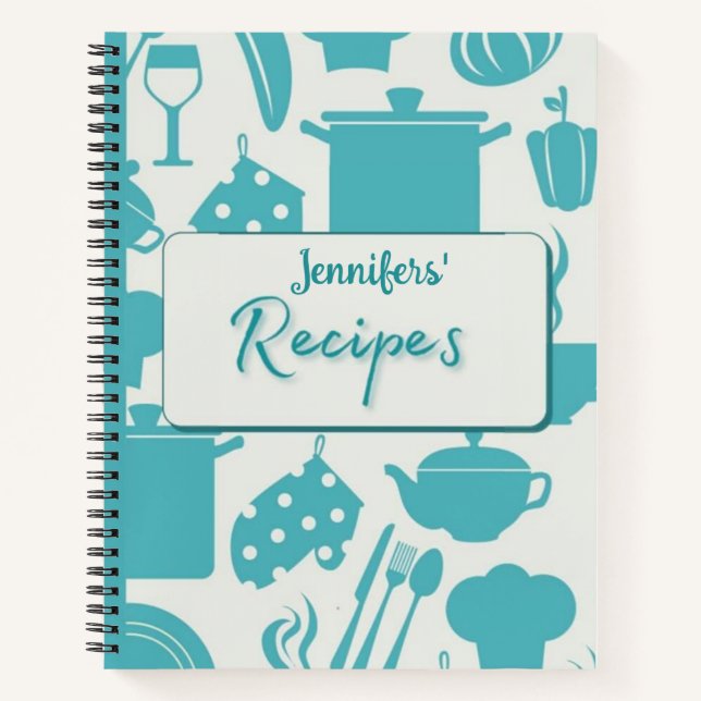 Personalisiertes Rezept Notizbuch (Vorderseite)