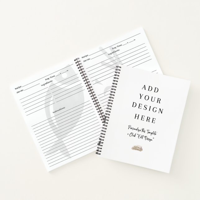 Personalisiertes Rezept Notizbuch (Innenseite)