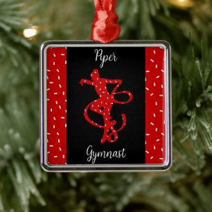 Personalisiertes rhythmisches Turnen Weihnachtsges Ornament Aus Metall