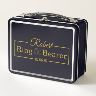 Personalisiertes Ringträger Baseball-Geschenk für Metall Brotdose