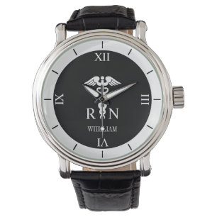 Personalisiertes RN Medical Symbol Nurse Roman Dia Armbanduhr