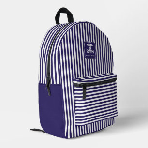Personalisiertes RN Modernes und elegantes Streife Bedruckter Rucksack