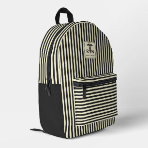 Personalisiertes RN Modernes und elegantes Streife Bedruckter Rucksack