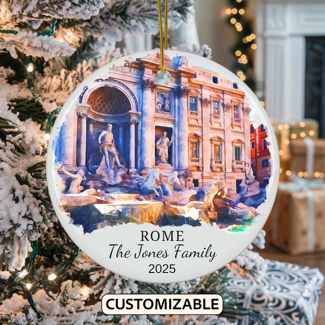 Personalisiertes Rom-Ornament, Italien Geschenk Keramik Ornament (Von Creator hochgeladen)