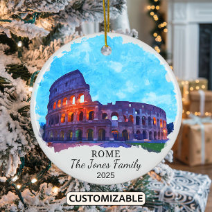 Personalisiertes Rom-Ornament, Italien Keramik Ornament