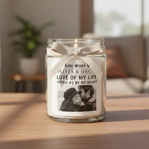 Personalisiertes romantisches Foto   Liebesgeschic Quadratischer Aufkleber