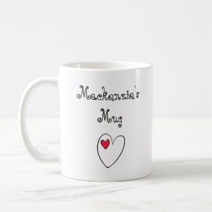 Personalisiertes romantisches Herz Kaffeetasse