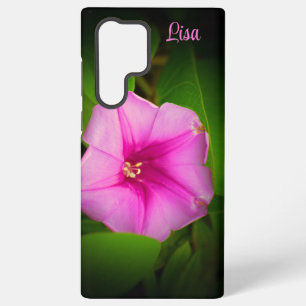 Personalisiertes rosa Blumen Samsung Case Galaxy Hülle