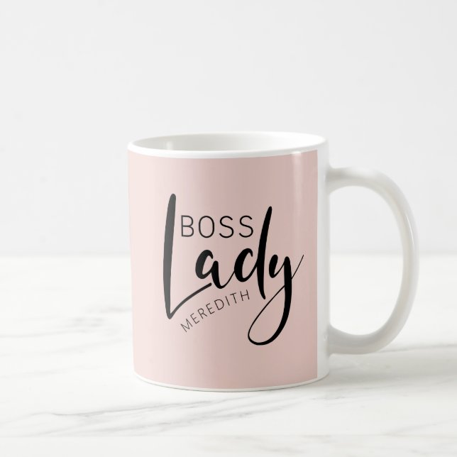 Personalisiertes Rosa-Boss-Logo Kaffeetasse (Rechts)