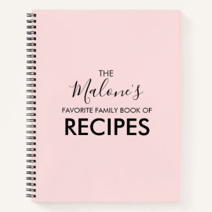 Personalisiertes, rosa Buch der Rezepte