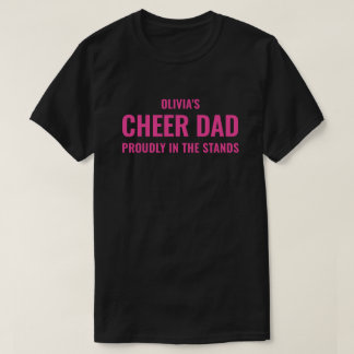 Personalisiertes Rosa Cheer Dad für Männer Benutze T-Shirt