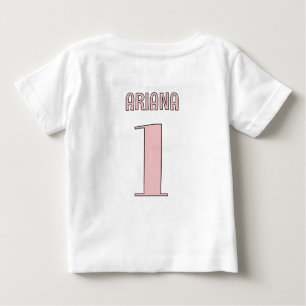 Personalisiertes Rosa Eine Alberne Gänse Erster Ge Baby T-shirt