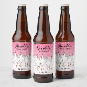 Personalisiertes rosa glitzerndes Bieretikett für  Bierflaschenetikett