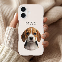 Personalisiertes rosa Hundefoto & Name
