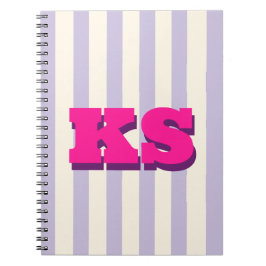Personalisiertes rosa Monogramm, individuelle Init Notizblock