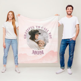 Personalisiertes rosa Pastell Blanket für Mama Fleecedecke