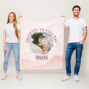Personalisiertes rosa Pastell Blanket für Mama Fleecedecke