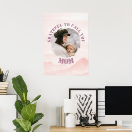 Personalisiertes rosa Poster für die Mama