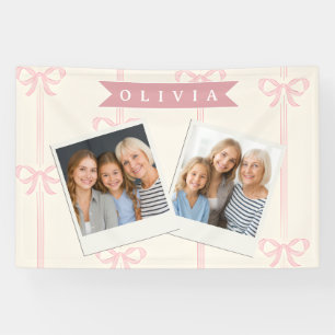 Personalisiertes rosa Schleifen Namensgeschenk Ele Banner