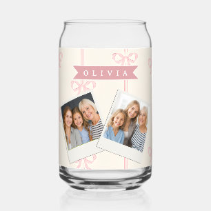 Personalisiertes Rosa Schleifen Namensgeschenk Ele Dosenglas