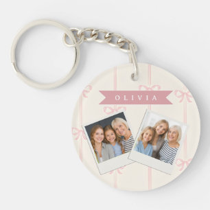 Personalisiertes Rosa Schleifen Namensgeschenk Ele Schlüsselanhänger