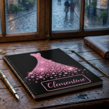 Personalisiertes rosa schwarzes Glitter-Kleid Sket