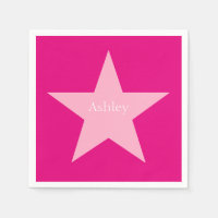 Personalisiertes rosa Star-Printpapier Napoleon