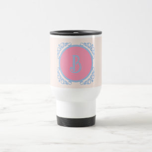 Personalisiertes Rosa und Blau  Reisebecher